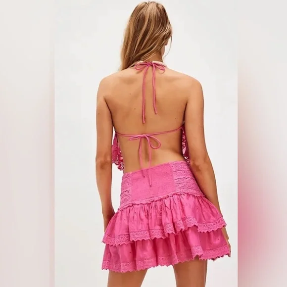 Free People Eleanora Skirt Set. NWT. Magentful - Picture 2 of 4